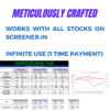 Stock Analysis Excel Tool with Quarter Analysis Feature for Screener.in, Offering Lifetime Access with a One-Time Payment