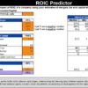 Screenshot of ROIC prediction model in Excel