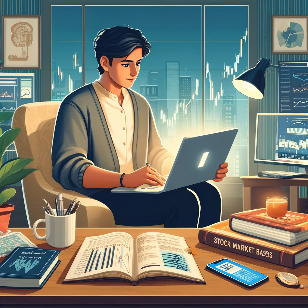 Indian investor learning stock market