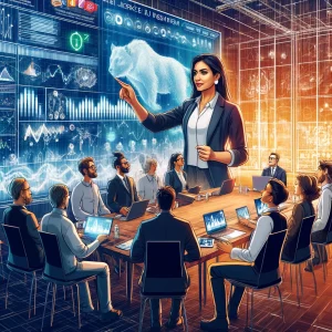 Stock market investment learning image