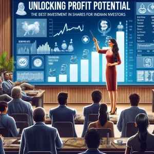 Image depicting Indian investors exploring investment opportunities in shares, with charts and graphs illustrating market trends.